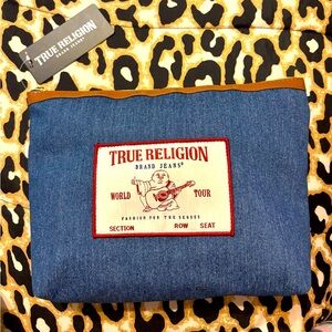 NWT TRUE RELIGION DENIM CLUTCH